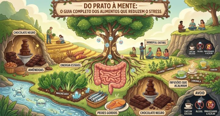 Do Prato à Mente: O Guia Completo dos Alimentos que Reduzem o Stress