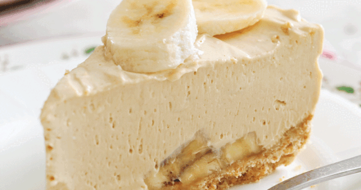 Cheesecake de banana e queijo quark