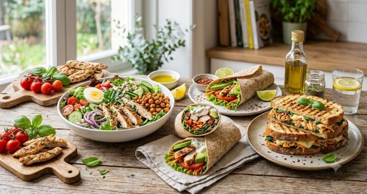 Saladas, wraps e tostas de frango receitas rápidas e simples