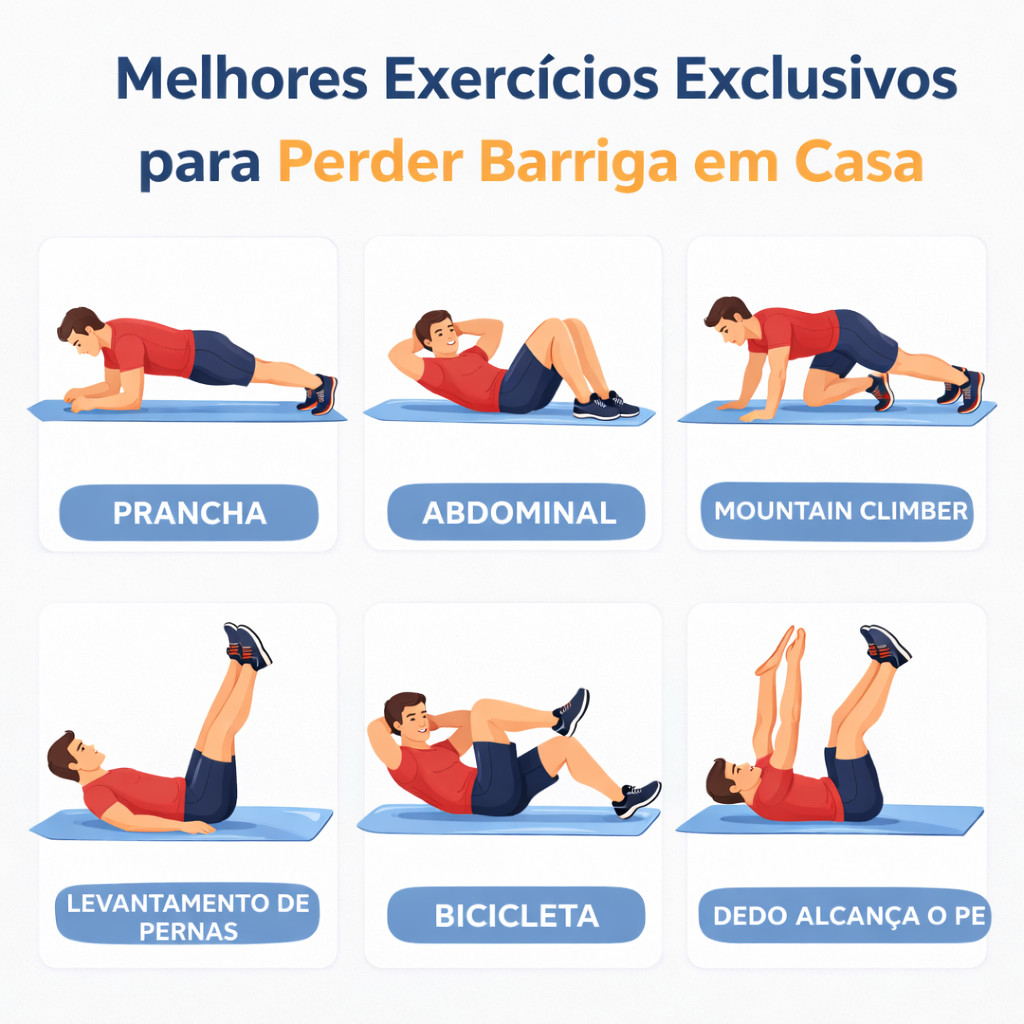 Melhores Exercícios Exclusivos para Perder Barriga em Casa